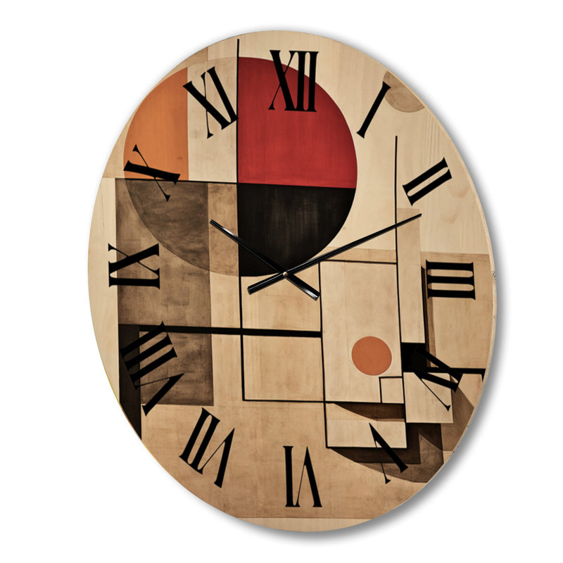 Horloge murale en bois surdimensionné Belge, Moyenne