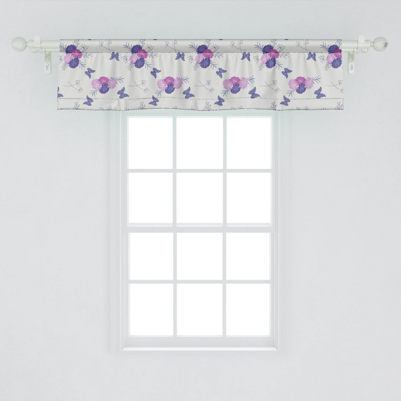 Cantonnière à motif floral Ambesonne, L 54 po x L 12 po