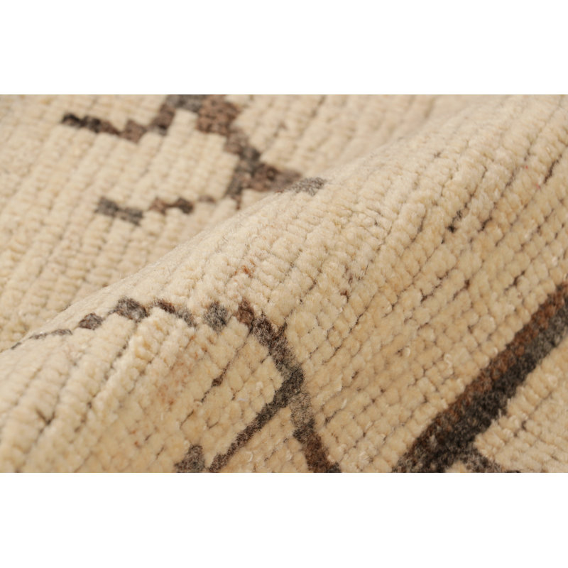 Rug & Kilim’S Modern Classics Rug In Beige With Brown Geometric Patterns, Rectangle 6' x 9'