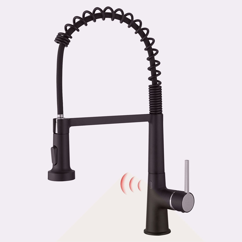 Touchless Kitchen Faucet,Hands Free Automatic Smart Kitchen Faucet, Black
