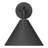 Ebern Designs Covington 1 Light Outdoor Wall Sconce in Textured Black with Black Aluminum Shade-664720817