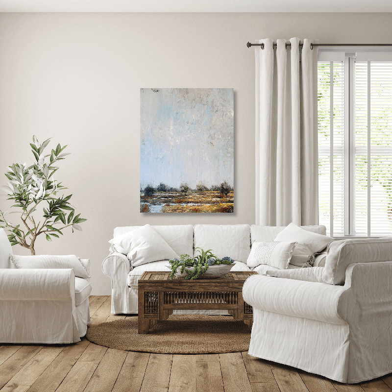 Shem Creek Print by John Beard, Brown Framed Canvas, 49.5" H x 37.5" W x 1.75" D