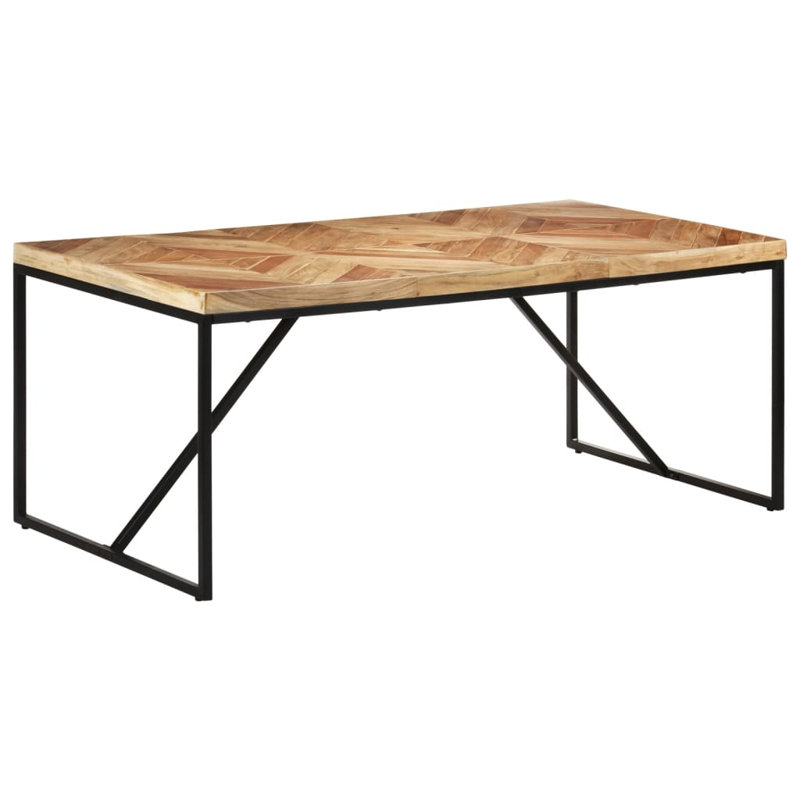 Deni Dining Table, Brown, Black, 29.92'' H x 47.24'' W x 23.62'' D