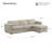 Elysion 122" W Modern 4-Piece Upholstered Modular Sectional Sofa With Ottoman-177551156