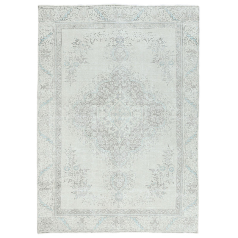 Tapis oriental rétro délavé à la main 9 x 12 po Dionn