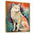 Toile avec cadre flottant or