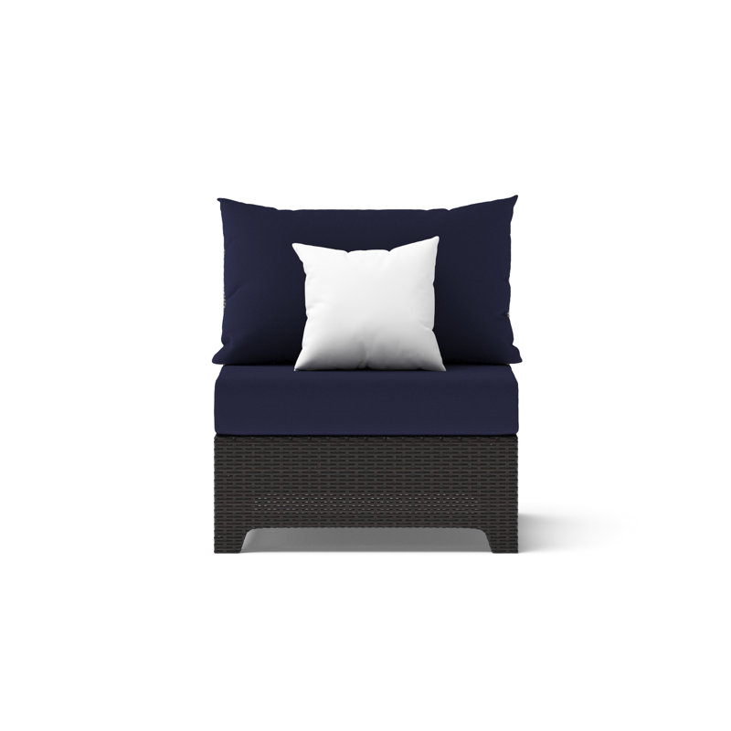 Deco Modular Armless Chair with Cushion