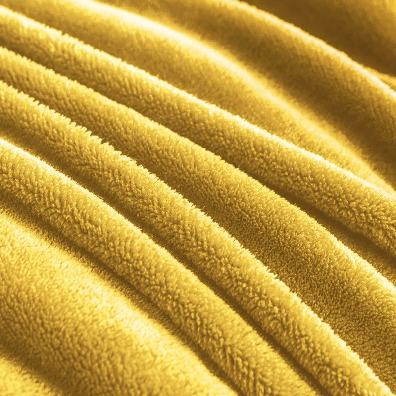Joyan Extra Soft Sherpa Fleece Dual Sided Blanket, Super King, Ochre