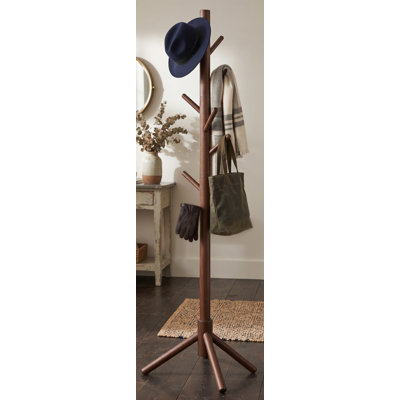 Portemanteau autoportant réglable avec conception peu encombrante pour l'entrée, portemanteau robuste en métal avec crochets multiples pour manteaux, foulards et chapeaux