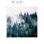Art mural sur toile Misty Forest Plant 16 "x 16"