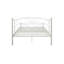 Lit blanc en métal blanc - conception moderne, construit pour la durabilité, silencieux et silencieux - assemblage facile, aucun sommier tapissier requis, convient à un matelas de 8 pouces et plus, capacité de charge maximale de 600 lb avec une construction robuste,