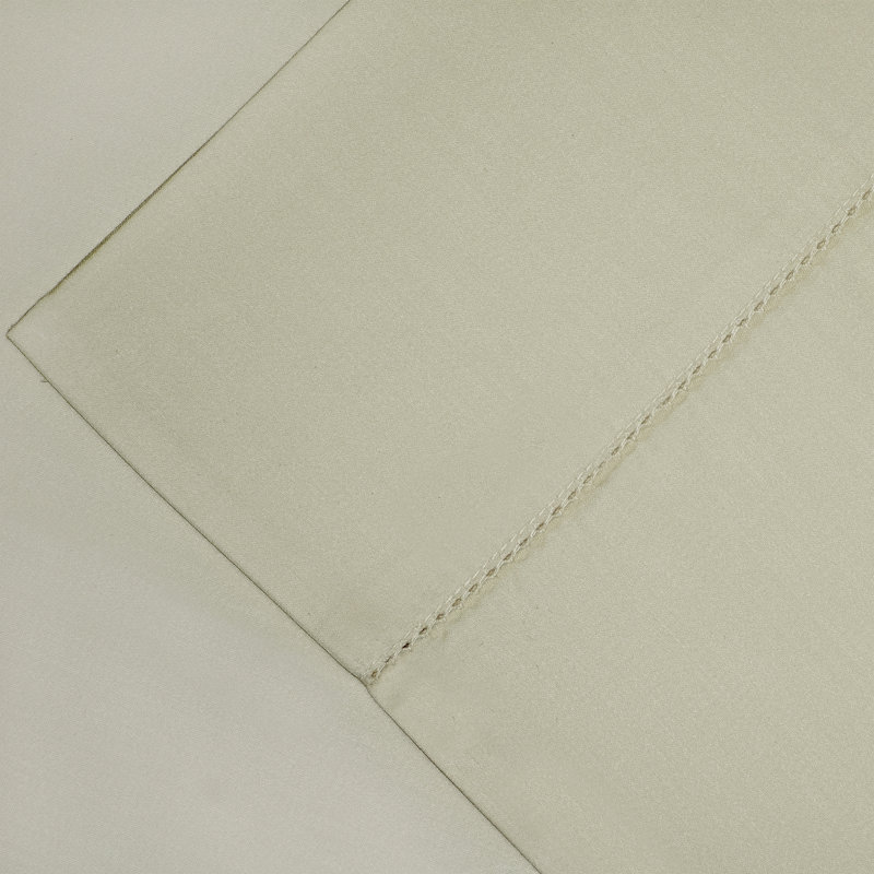 594 Solid Sateen 100% Cotton Sheet Set, Queen Sheet Set + Fitted Sheet + 2 Pillowcases, Linen