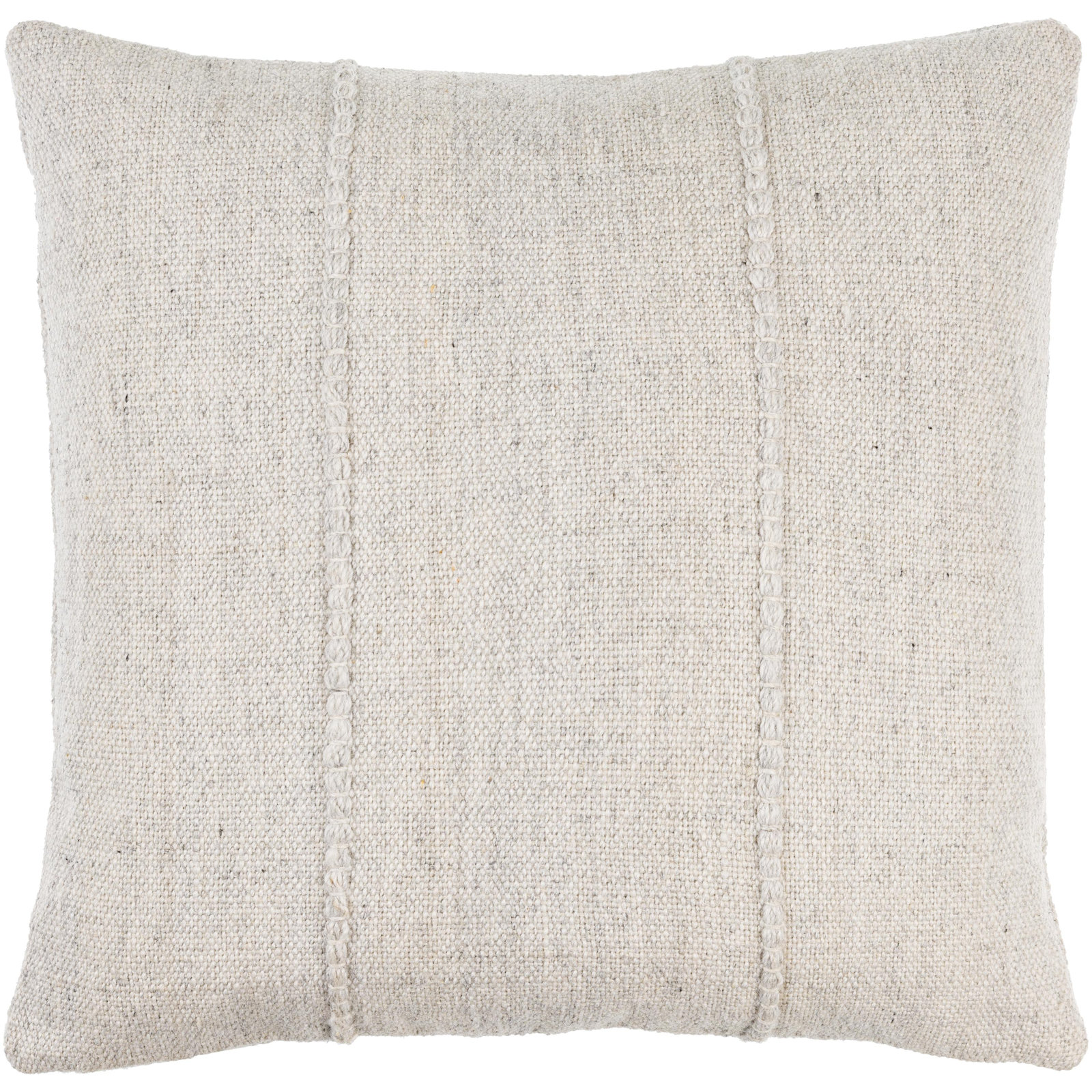 Zeppelin Pillow Cover, 18"H x 18"W, Pillow Cover Only - No Insert, Light Grey