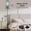  Lampe sur pied de 68,5 po avec paysage tropical botanique rétro, palmier, bananier, lampe à poteau en métal à intensité variable avec abat-jour en lin, ampoule DEL incluse