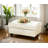 Cream Faux Leather Rectangular Lift Top Storage Ottoman Foot Stool, 33.5"×22"×17"-1526983585