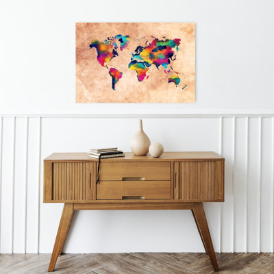 Carte du monde, art mural contemporain