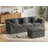 Boneless 112" Modular Cloud Sectional Couch with Ottoman, No Assembly Required Upholstery Sofa-152785417-158806706