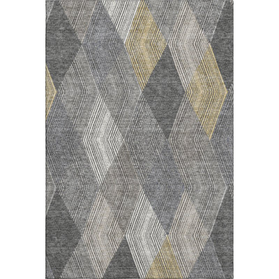 Premium Machine Washable Prisco Pewter Rug