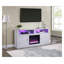 Meuble TV Terra 70" au fini noyer blanc avec foyer électrique et chauffage