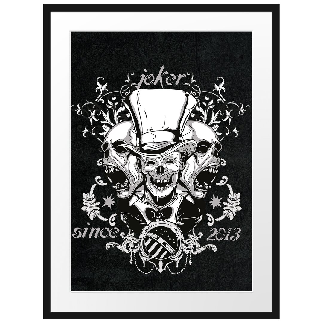 Gerahmtes Poster Joker Black