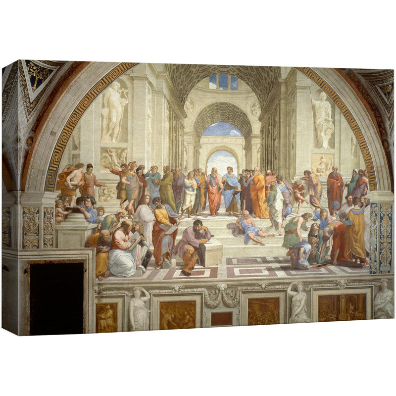 «Raphael, l'école d'Athènes sur toile» par Raphael