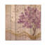 Arbre de jacaranda mauve printanier - paysage moderne, décoration murale sur bois de pin naturel-309077987