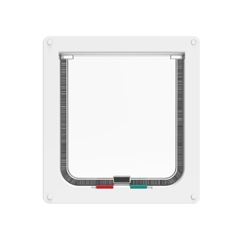 Large White Plastic Pet Door with Magnetic Lock
