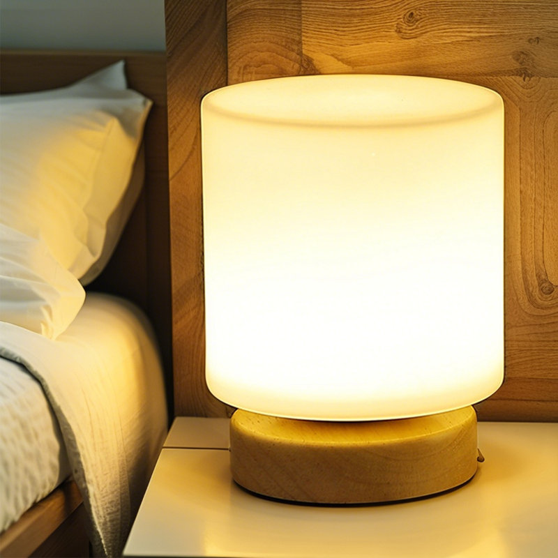 Lampe de table moderne en bois