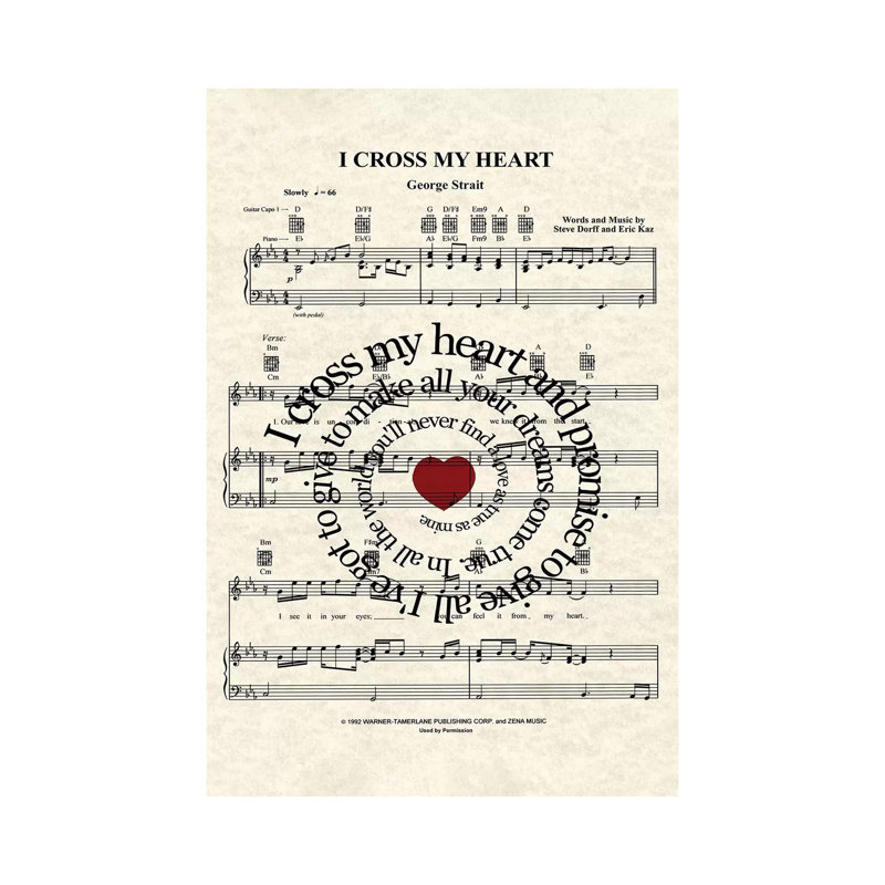 I Cross My Heart - Wrapped Canvas Print, 101.6 cm H x 66.04 cm W x 3.175 cm D