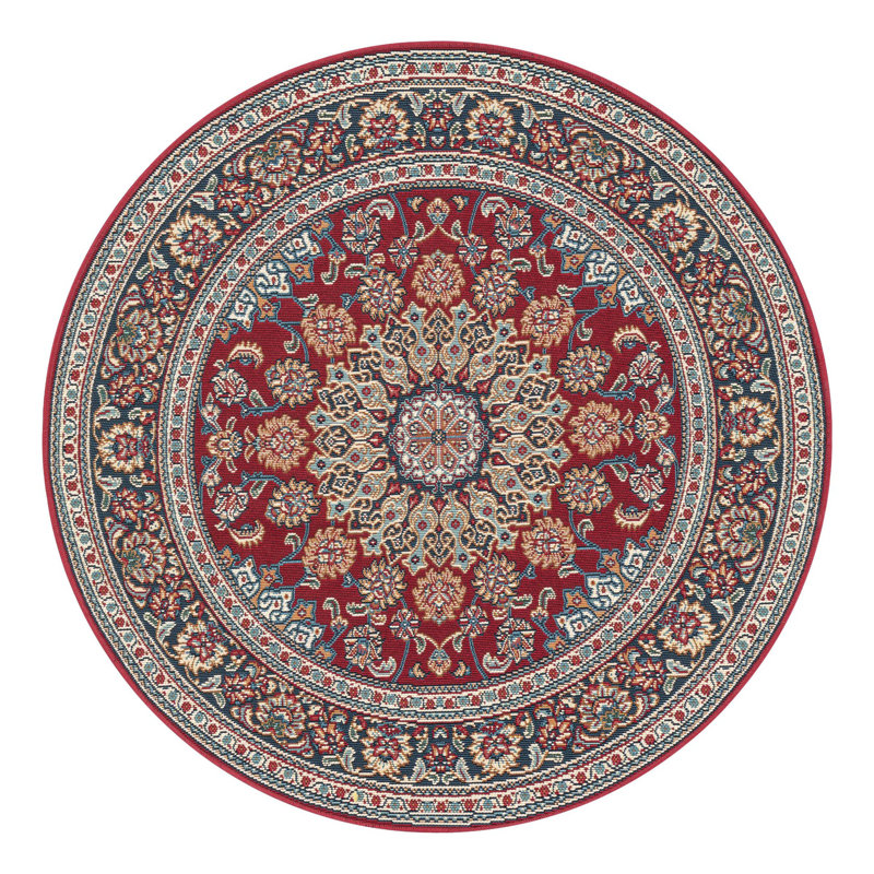 Tapis d'extérieur traditionnel, Rond 4 pi 1 po