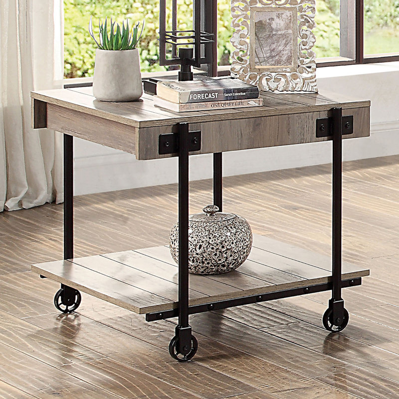 Industrial Style 1pc End Table