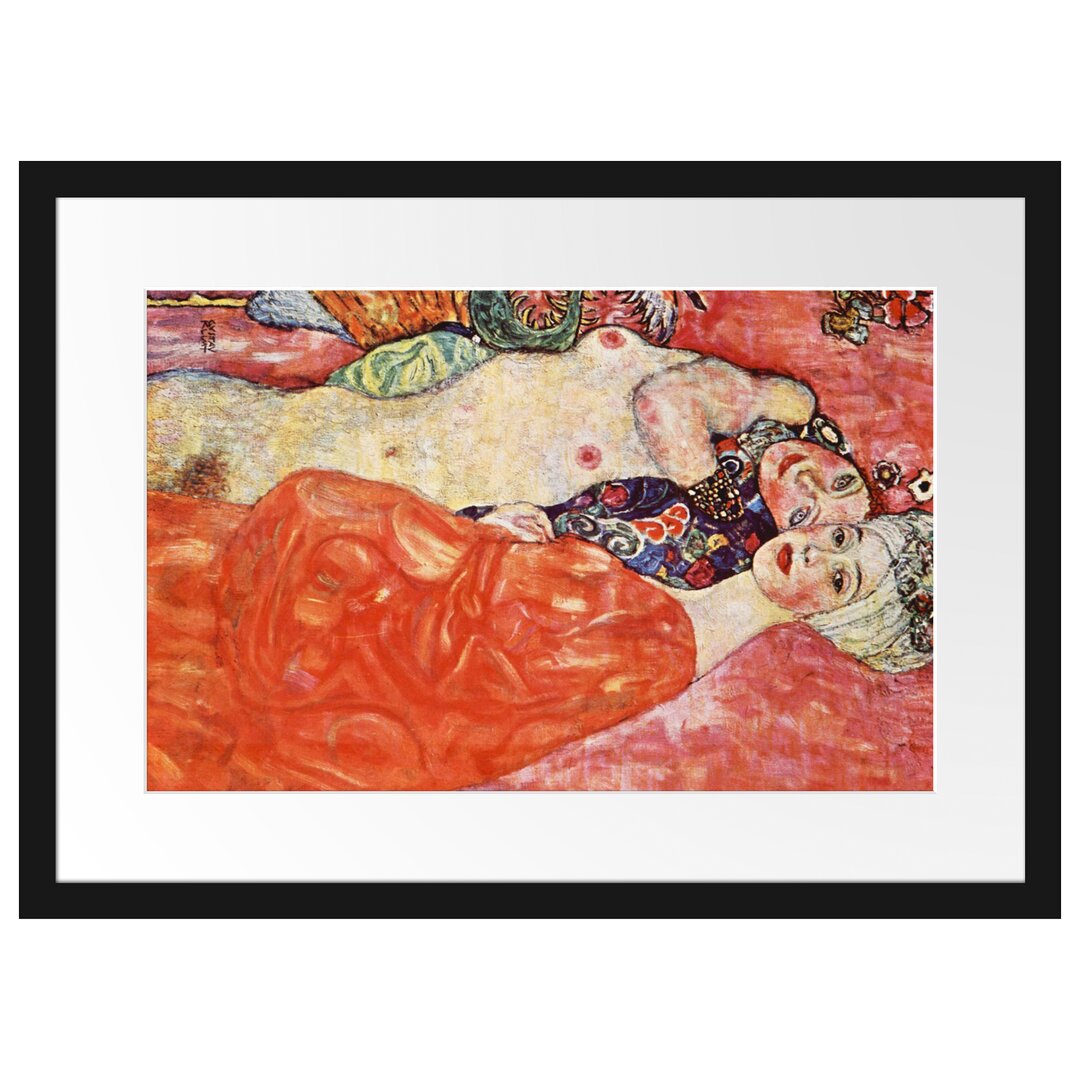 Gerahmter Kunstdruck The Girlfriends von Gustav Klimt