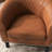 Alverstone 27.95" Wide American Traditional Faux Leather Barrel Chair with Ottoman-1001166522