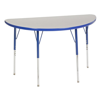 Adjustable Height Half-Circle Kids Classroom Activity Table