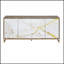Armoire console avec finition chêne et champagne Paavan