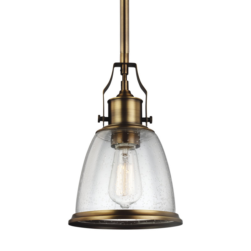 Midhurst 1 - Light Single Pendant, Satin Nickel, 11.75" H x 7.5" W x 7.5" D