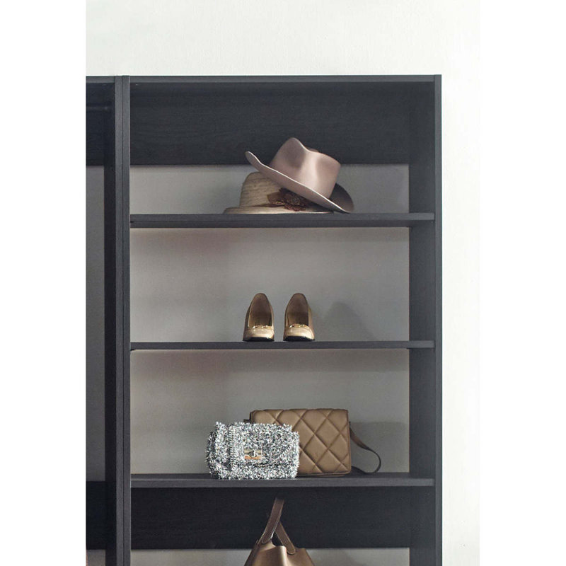 Monica Wood Walkin Closet System, Gray