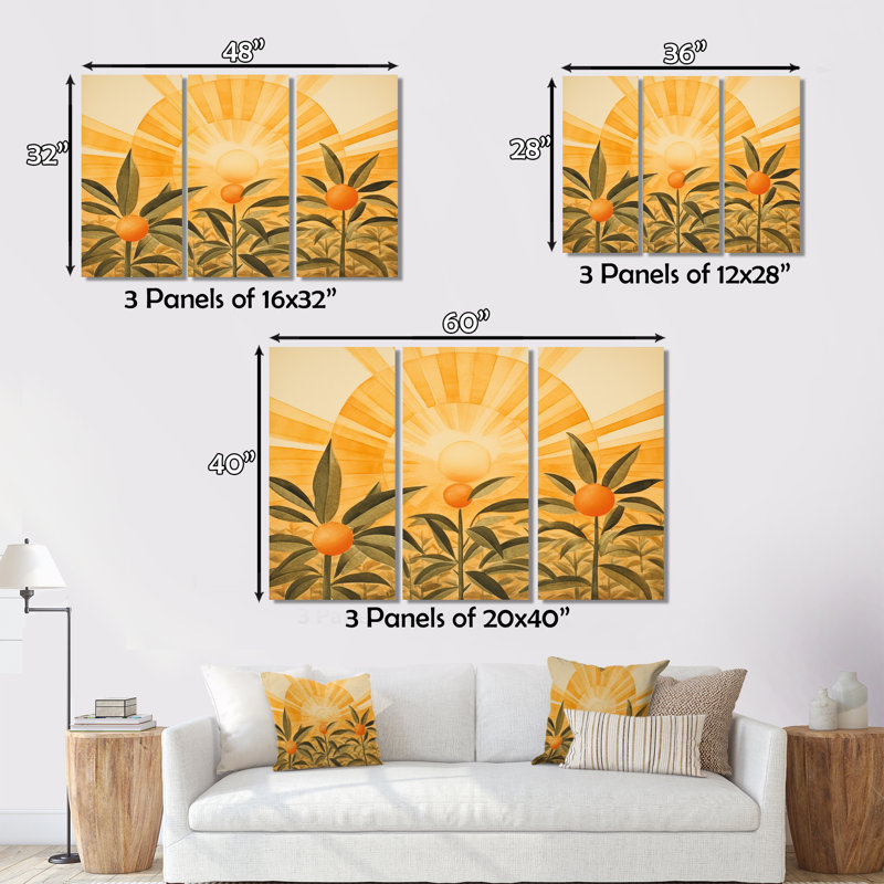 Payne - ensemble d'art mural sur toile paysage abstrait, H 28 po x l 36 po x P 1 po