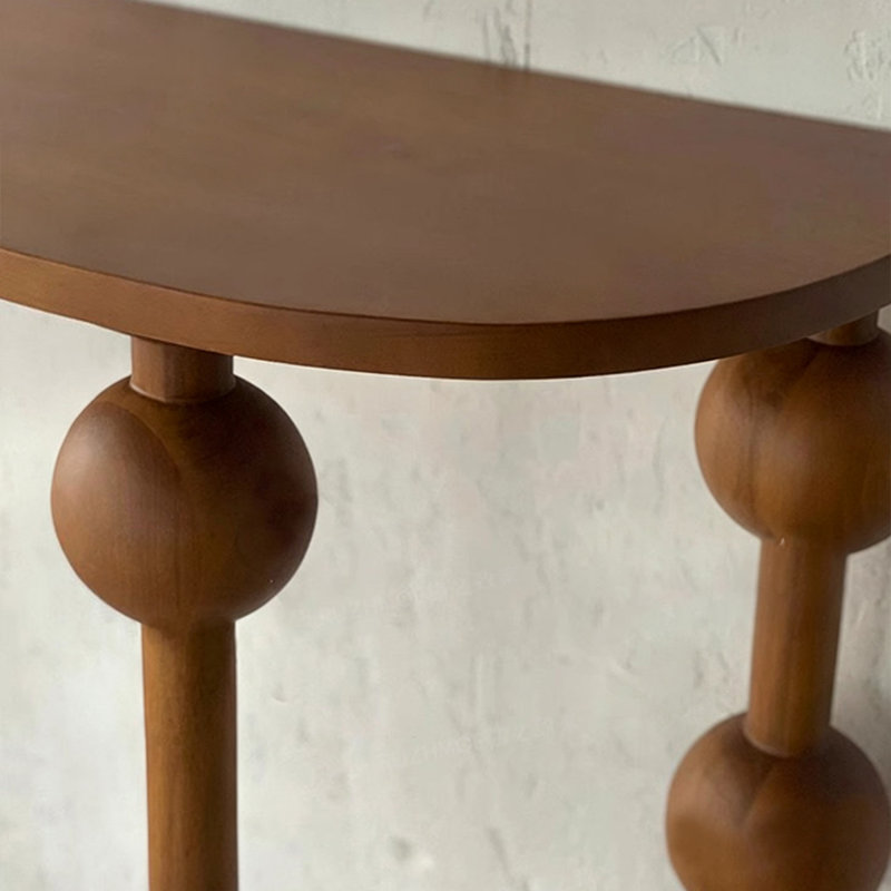 Nut-brown Solid Wood Console Table, 39.37