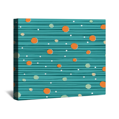 Toile à pois en toile tendue avec châssis - Décoration murale à motifs en plusieurs tailles