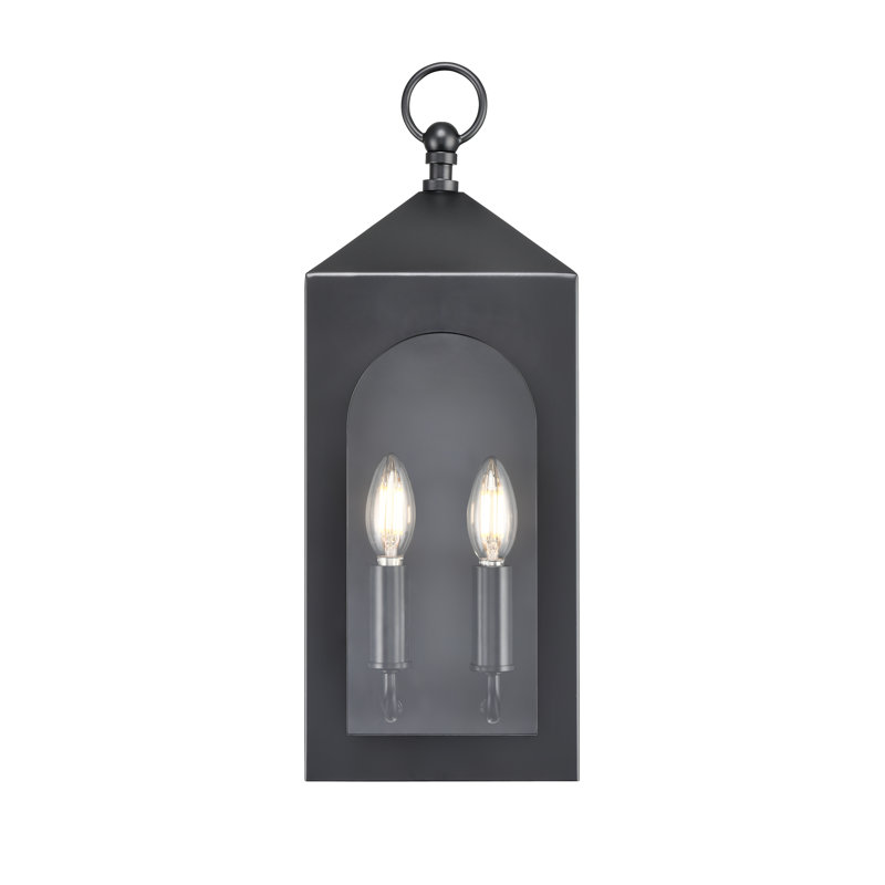 Applique murale d'extérieur 2 lumières Aadhvika, H 19 po x l 7 po x P 7,75 po