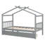 Lit simple en bois avec tiroirs, gris (ANCIEN SKU: WF300799AAE)
