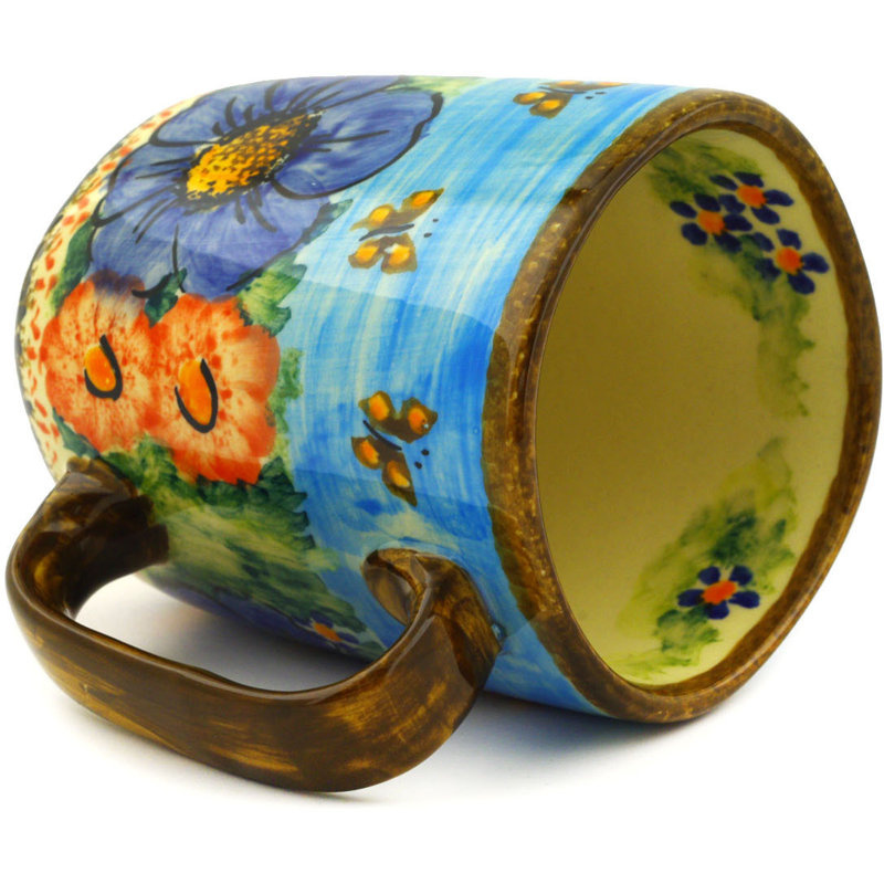 Grande tasse à café field of papillons