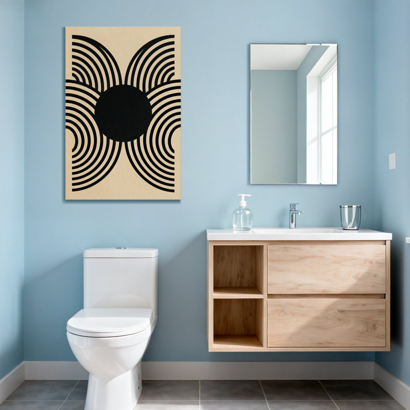 Cercles noirs tendance rayonnant du point central
