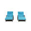 Ensemble de 2 chaises longues d'extérieur en osier avec coussins, chaise longue inclinable en osier-1367223754