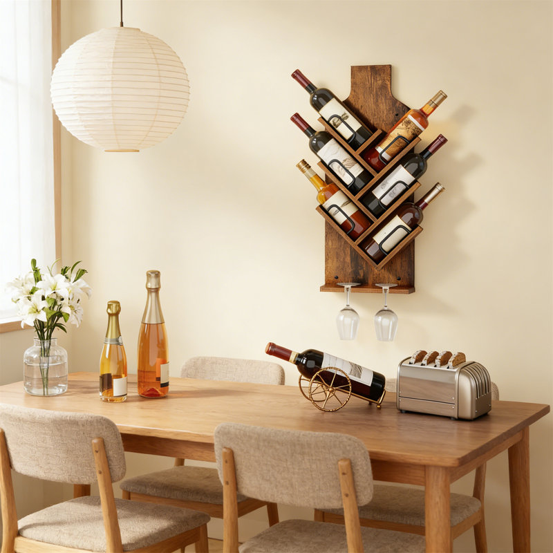 Etagere Wine Bottle Rack, Brown