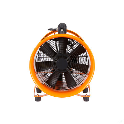 Ventilateur portatif, ventilateur cylindrique robuste de 12 pouces avec tuyau de 16,4 pi, souffleur d'évacuation robuste de 585 W 3198CFM, ventilateur utilitaire industriel pour aspirer la poussière, la fumée, la maison / le lieu de travail