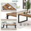 Table basse moderne, centre industriel en bois et métal