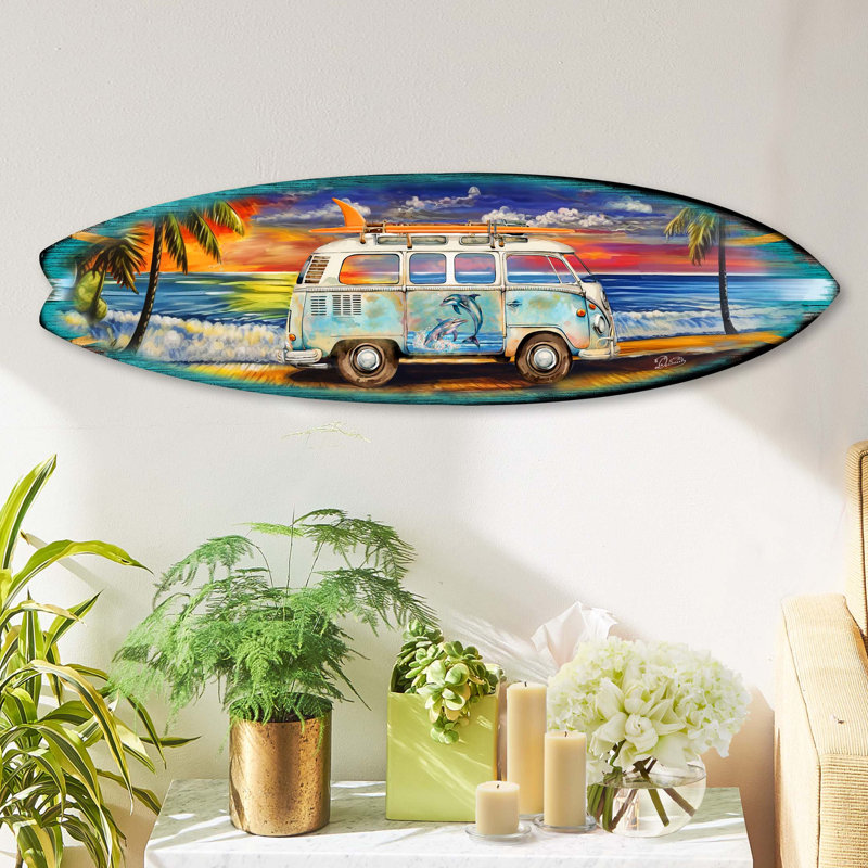 Handmade Nautical & Beach Wall Decor on Wood, 13.5" H x 48" W x 1" D