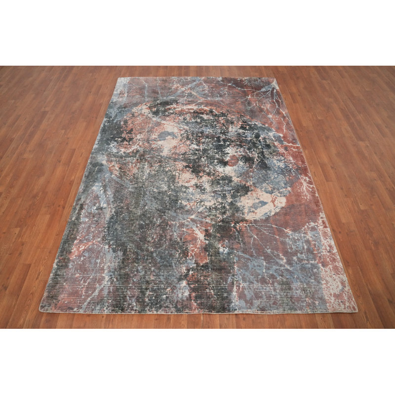 Transformez votre espace avec un tapis abstrait en marbre 6 x 8